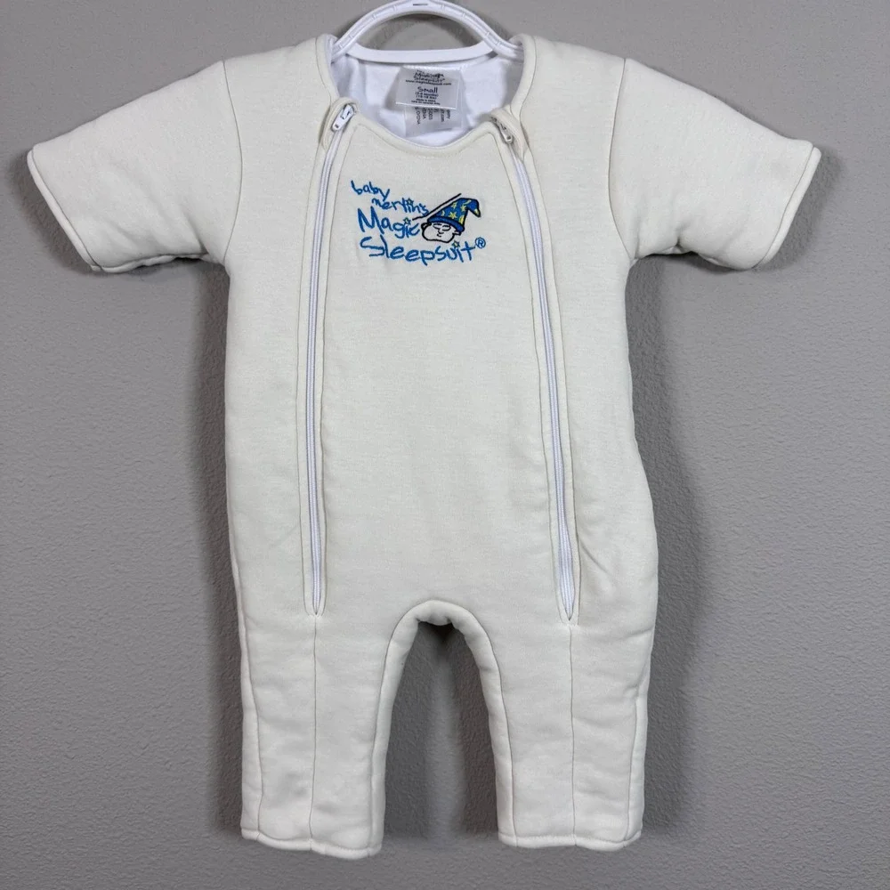 Baby Merlin's Magic Sleepsuit Cream Cotton Swaddle Transition Small 3-6 Months
